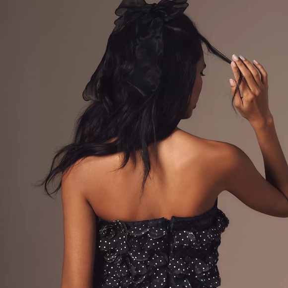 Anthropologie 3D Floral Polka Dot Mini Dress - Picture 12 of 16